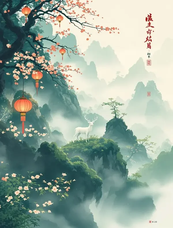 归林的鹿 短剧封面插画
