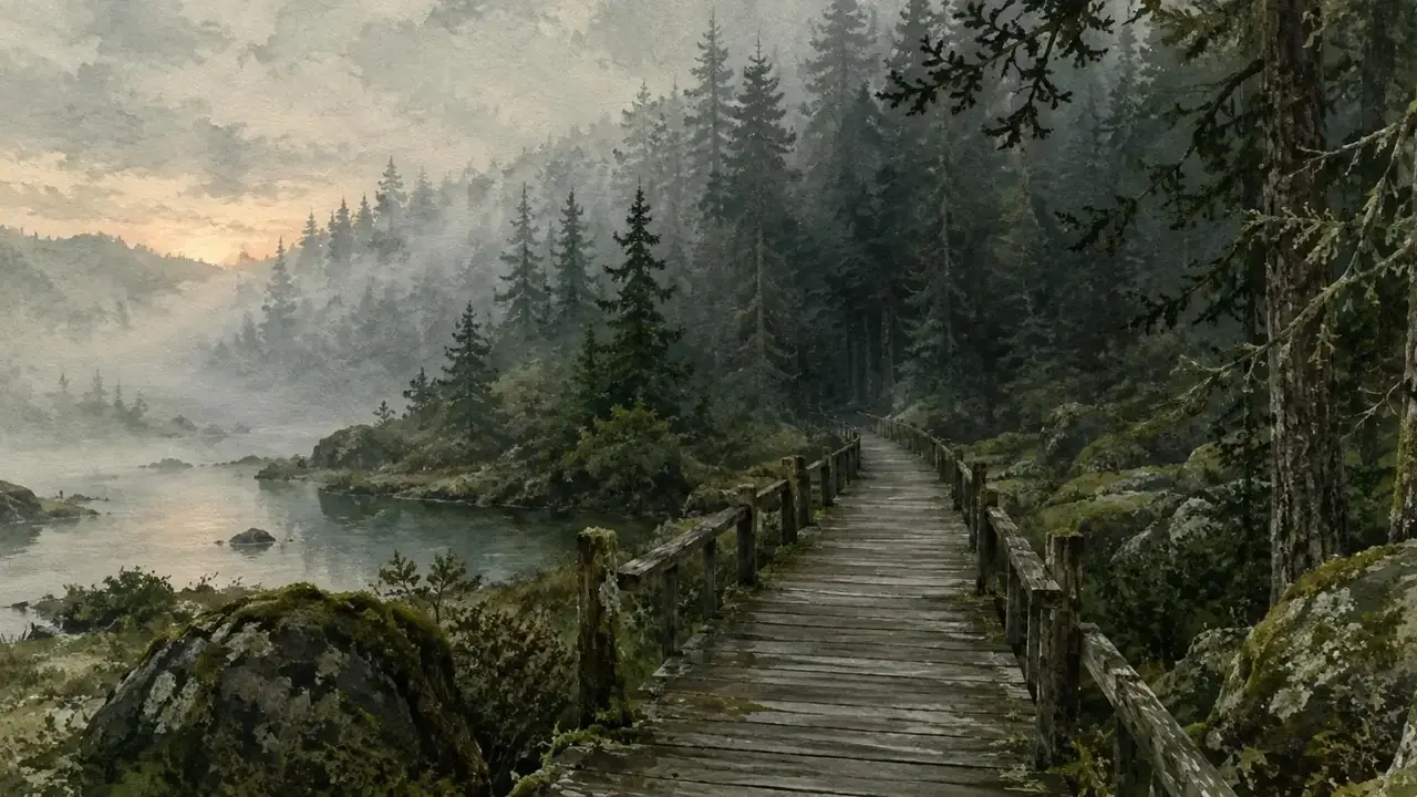 苔痕记 黄果短剧夜间模式场景插画